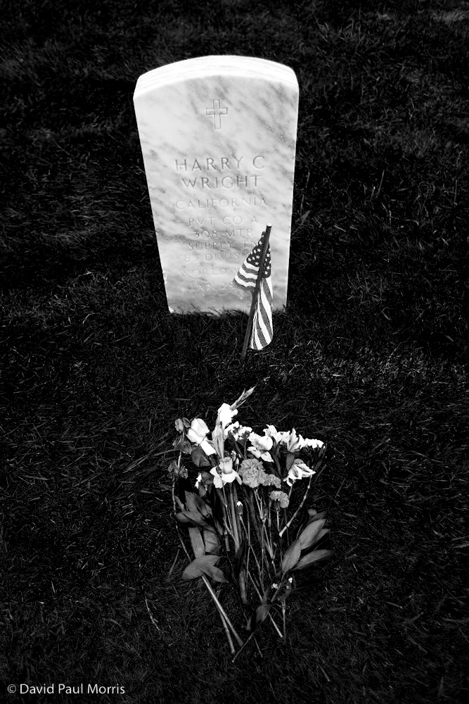 20090523DPM013_memorial.jpg The gravesite of Pvt. Harry C. Wright from California.