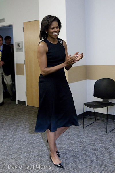 85974344DPM002 First Lady Michelle Obama meets with students prior to her commencement speech at the University of California, Merced