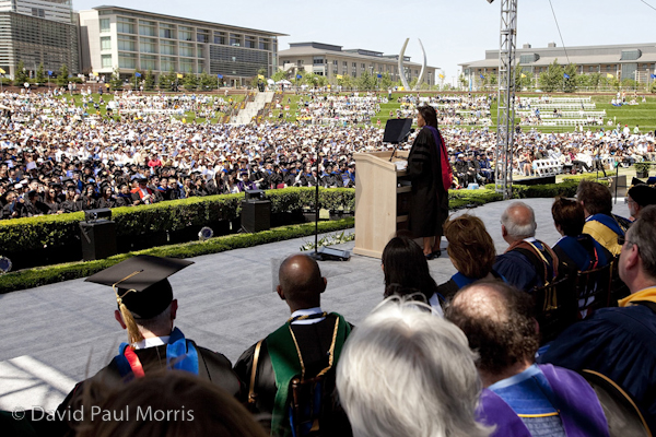 85974344DPM17 First Lady Michelle Obama makes the commencement speech at the University of California, Merced