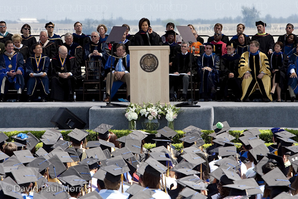 85974344DPM176_michelle_obama.jpg First Lady Michelle Obama makes the commencement speech at the University of California, Merced